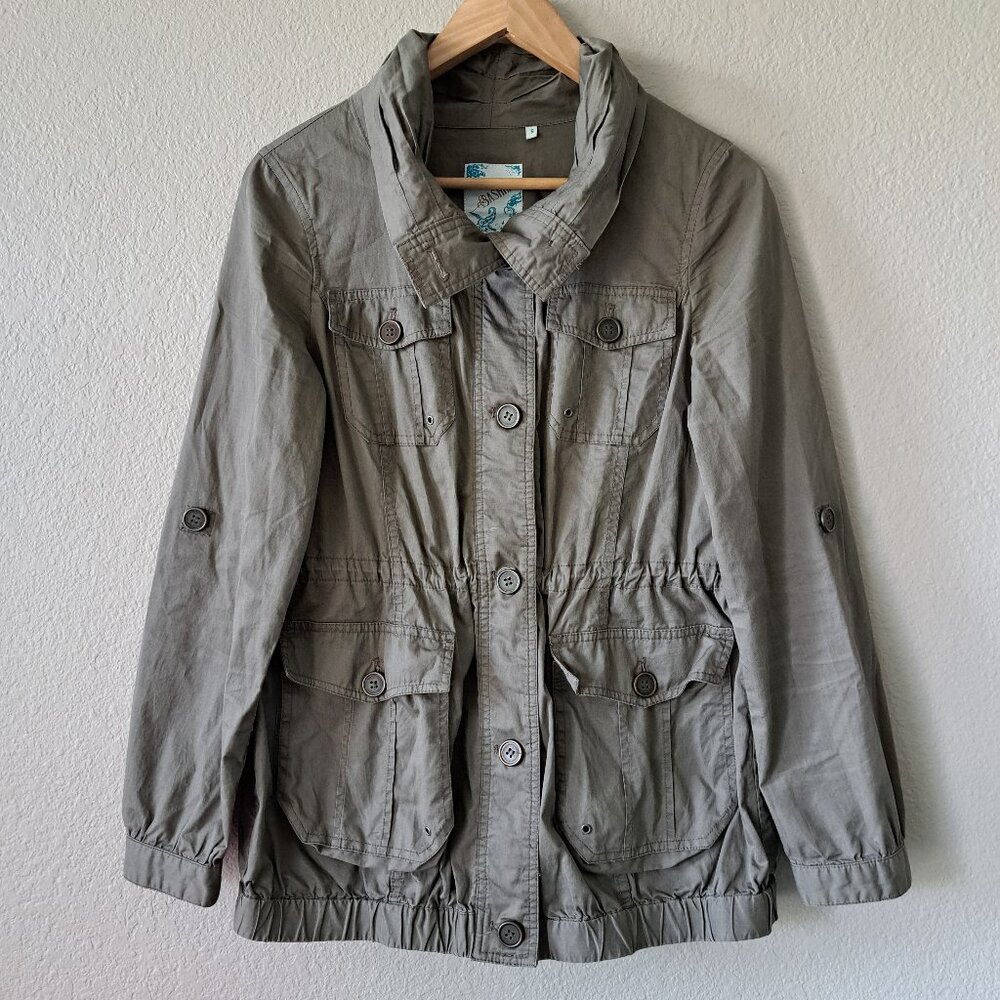 Sashimi Late 00s Hipster Khaki Brown Utility Jacket Size S